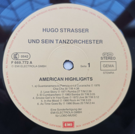 Hugo Strasser Und Sein Tanzorchester – албум American Highlights Mit Hugo Strasser - Img 3