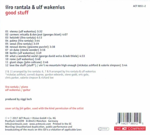 Iiro Rantala &amp; Ulf Wakenius – албум Good Stuff (CD) - Img 2