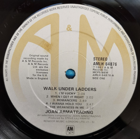 Joan Armatrading – албум Walk Under Ladders - Img 3
