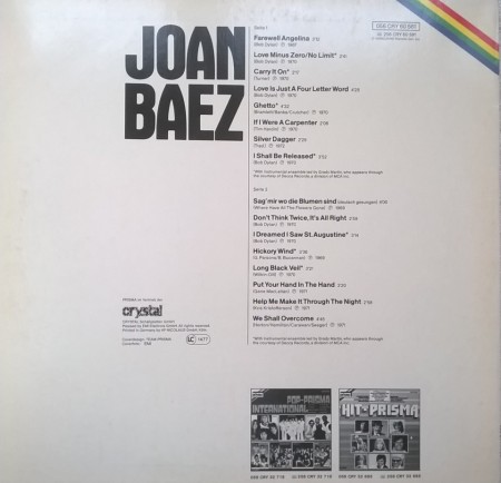 Joan Baez – албум Joan Baez - Img 2