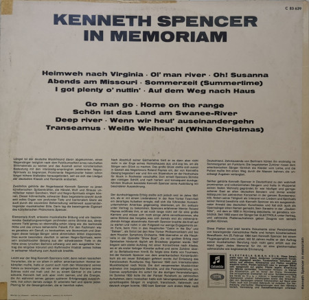 Kenneth Spencer – албум In Memoriam - Img 2