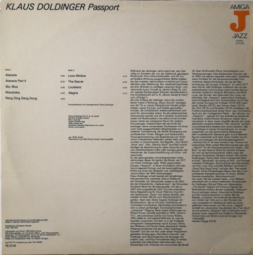 Klaus Doldinger Passport, Klaus Doldinger – албум Klaus Doldinger Passport - Img 2