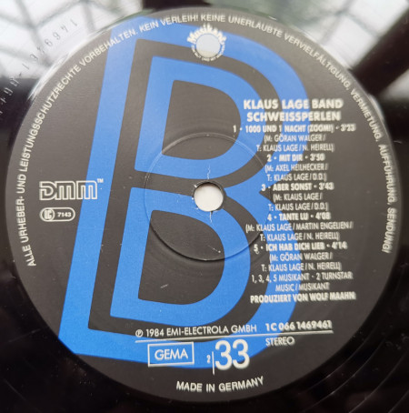 Klaus Lage Band – албум Schweissperlen - Img 3