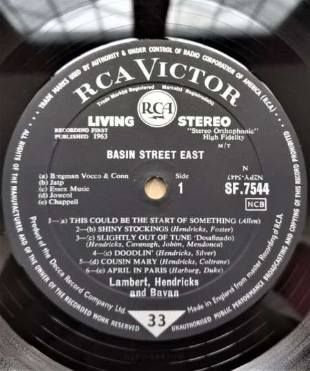 Lambert, Hendricks &amp; Bavan – албум Recorded Live At Basin Street East - Img 3
