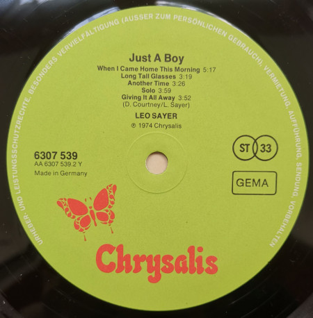 Leo Sayer – албум Just A Boy - Img 2
