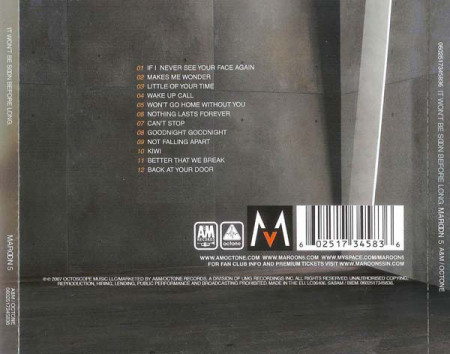 Maroon 5 ‎ ‎– албум It Won't Be Soon Before Long (CD) - Img 2