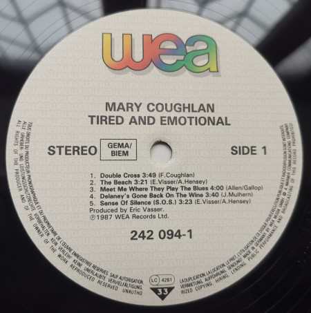 Mary Coughlan – албум Tired &amp; Emotional - Img 3