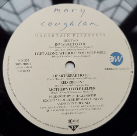 Mary Coughlan – албум Uncertain Pleasures - Img 3