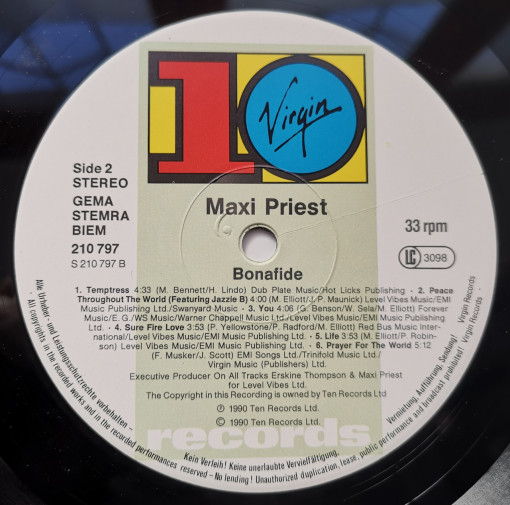 Maxi Priest – албум Bonafide - Img 3