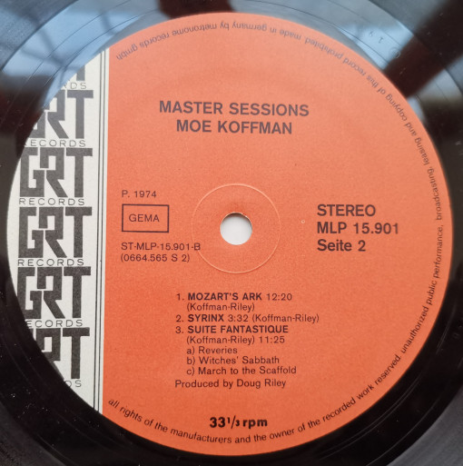 Moe Koffman – албум Master Session - Img 3