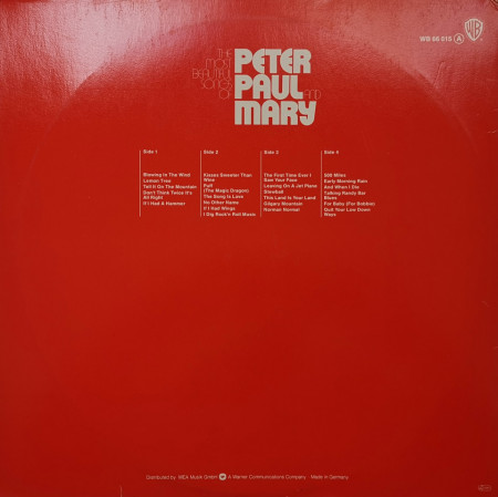 Peter, Paul and Mary – албум The Most Beautiful Songs Of Peter, Paul and Mary - Img 2