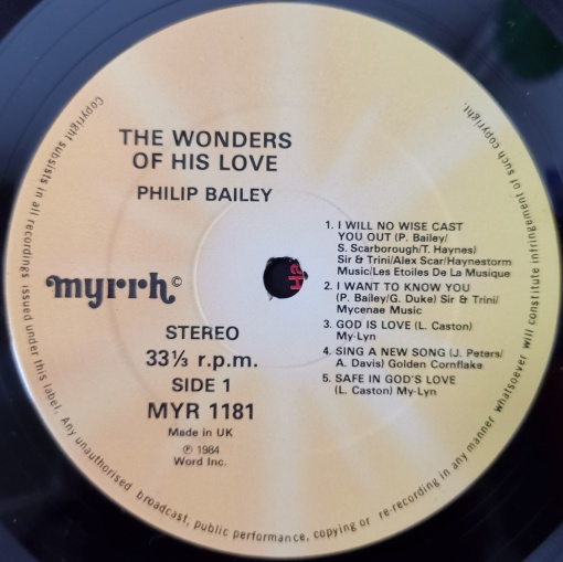 Philip Bailey – албум The Wonders Of His Love - Img 3