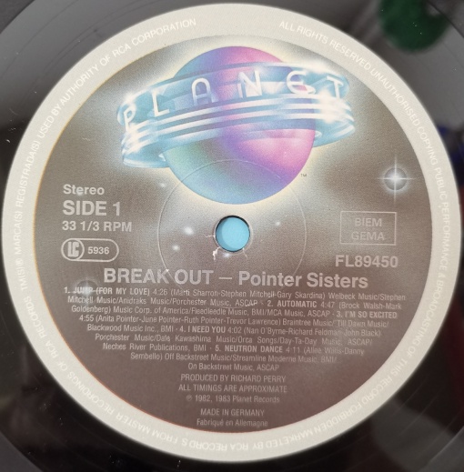 Pointer Sisters – албум Break Out - Img 3