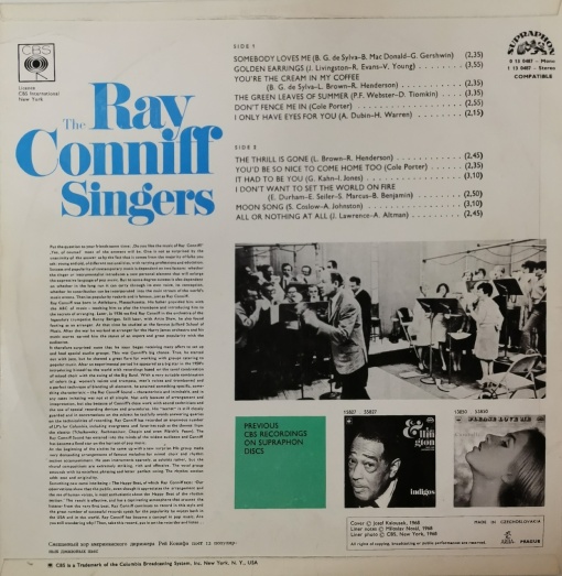Ray Conniff Singers – албум Ray Conniff Singers - Img 3