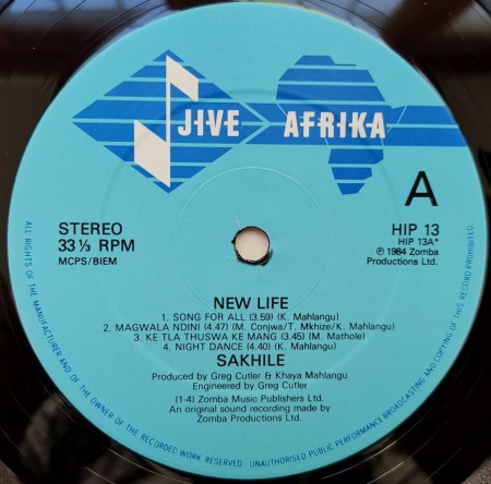 Sakhile ‎– албум New Life - Img 3