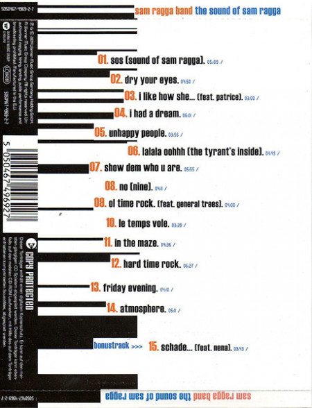 Sam Ragga Band ‎– албум The Sound Of Sam Ragga (CD) - Img 2