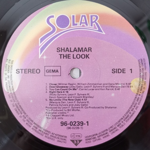 Shalamar – албум The Look - Img 2