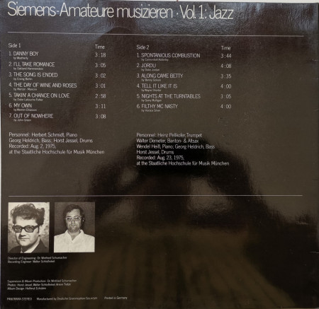 Siemens-Amateure ‎– албум Siemens-Amateure Musizieren · Vol. 1: Jazz - Img 2