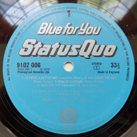 Status Quo – албум Blue For You - Img 3