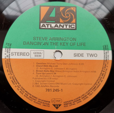 Steve Arrington – албум Dancin&#039; In The Key Of Life - Img 3