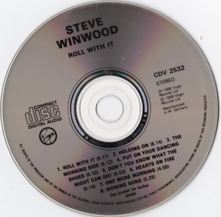 Steve Winwood ‎– албум Roll With It (CD) - Img 3