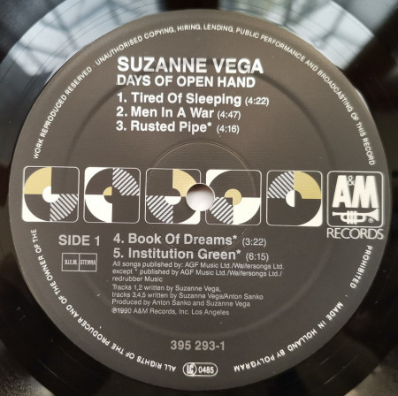Suzanne Vega ‎– албум Days Of Open Hand - Img 2