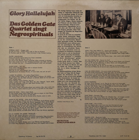 The Golden Gate Quartet – албум Glory Hallelujah - Img 2