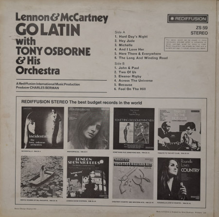 Tony Osborne &amp; His Orchestra – албум Lennon &amp; McCartney Go Latin With Tony Osborne - Img 2