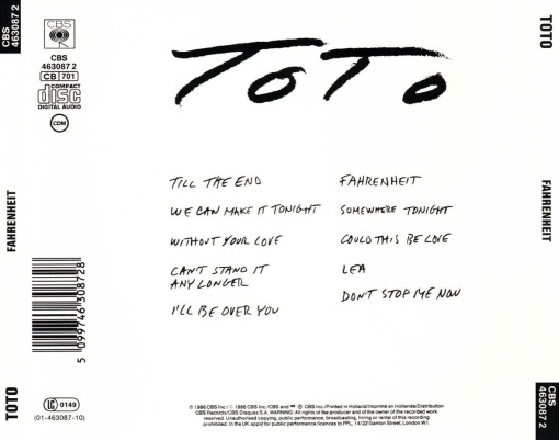 TOTO - FAHRENHEIT (1 x CD) - Img 2