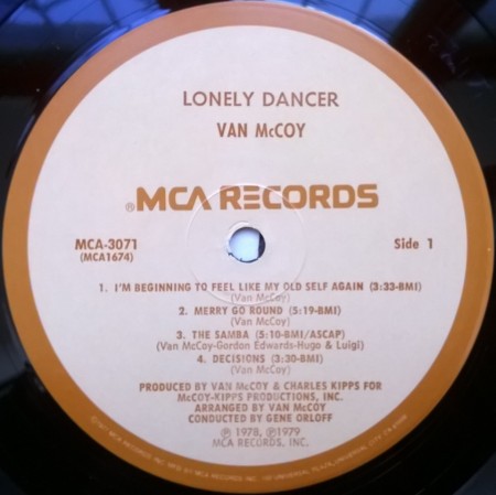 Van McCoy ‎– албум Lonely Dancer - Img 3