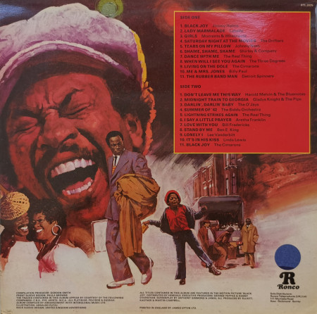 Various – албум Black Joy (22 Hits From Original Soundtrack Of The Film) - Img 2
