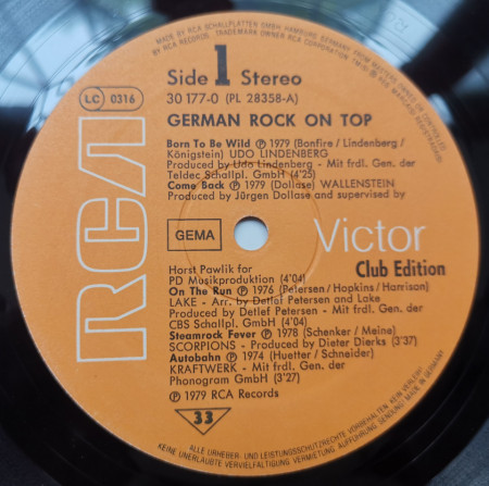 Various – албум German Rock On Top - Img 2