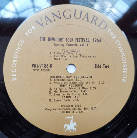 Various – албум Newport Folk Festival 1964 - Evening Concerts Vol. 3 - Img 3