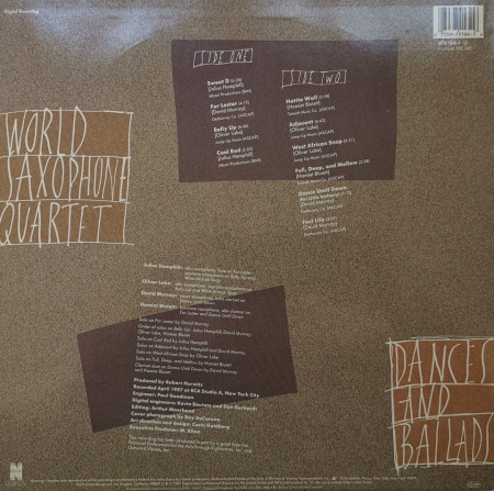 World Saxophone Quartet ‎– албум Dances And Ballads - Img 2