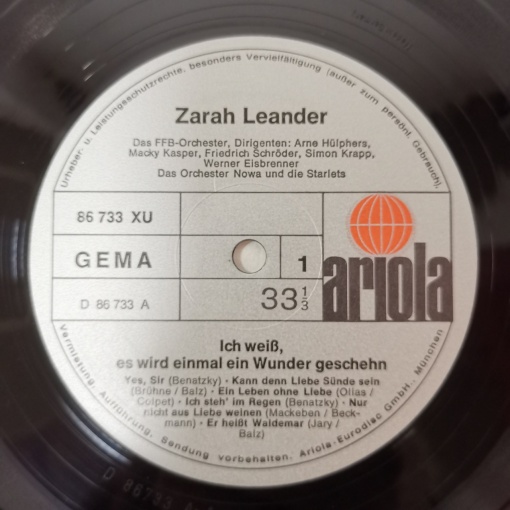 Zarah Leander – албум Ich Weiß, Es Wird Einmal Ein Wunder Geschehn - Img 3