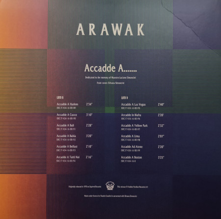 Arawak – албум Accadde A....... - Img 2