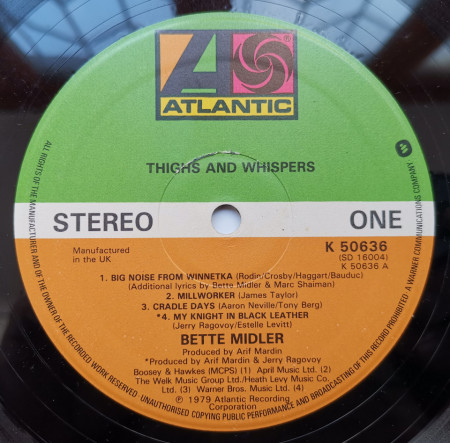 Bette Midler – албум Thighs And Whispers - Img 3