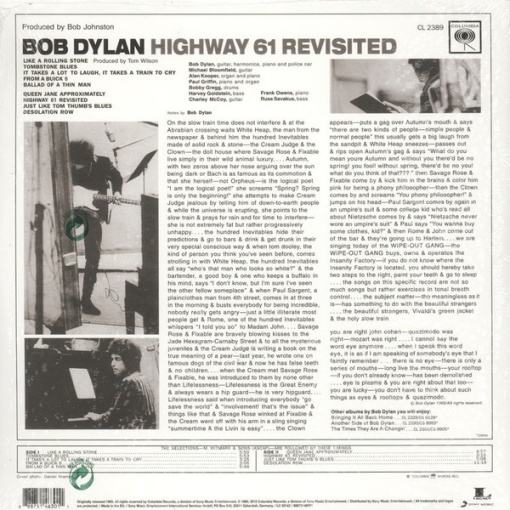 Bob Dylan – албум Highway 61 Revisited - Img 2