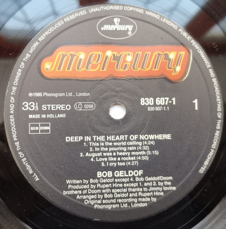 Bob Geldof – албум Deep In The Heart Of Nowhere - Img 3