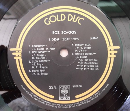 Boz Scaggs – албум Gold Disc - Img 3