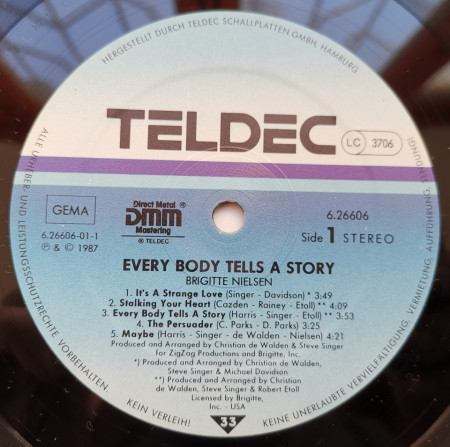 Brigitte Nielsen – албум Every Body Tells A Story - Img 2