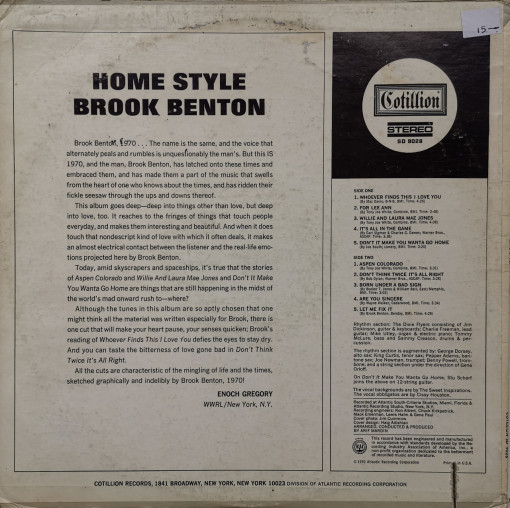 Brook Benton – албум Home Style - Img 2