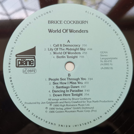 Bruce Cockburn – албум World Of Wonders - Img 3
