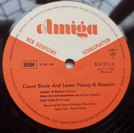 Count Basie, Lester Young – албум Count Basie And Lester Young At Newport - Img 2
