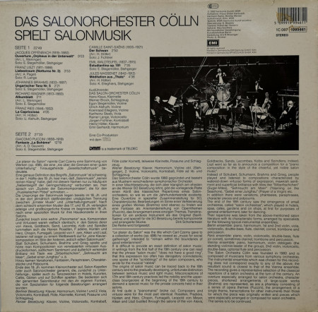 Das Salonorchester Cölln ‎– албум Das Salonorchester Cölln Spielt Salonmusik - Img 2