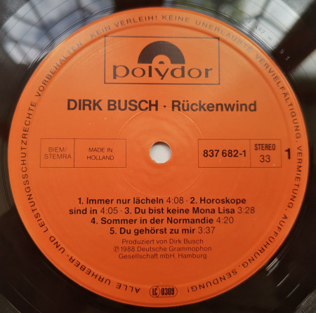 Dirk Busch – албум Rückenwind - Img 3