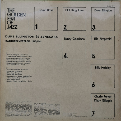 Duke Ellington – албум The Golden Era Of Jazz 3. - Live And Rare - Img 2