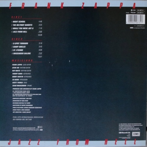 Frank Zappa – албум Jazz From Hell - Img 2