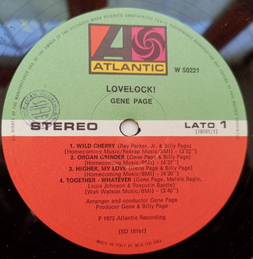 Gene Page – албум Lovelock! - Img 2