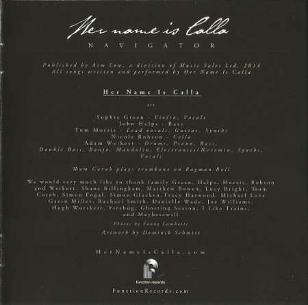 Her Name is Calla ‎– албум Navigator (CD) - Img 2